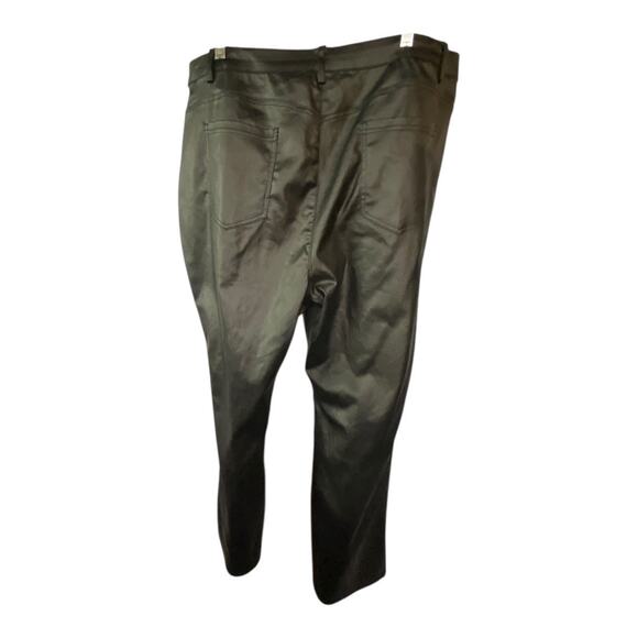 Shein Curve Size 4XL Faux Leather Pants Black Shiny Stretch Going Out Party Club - Picture 4 of 7